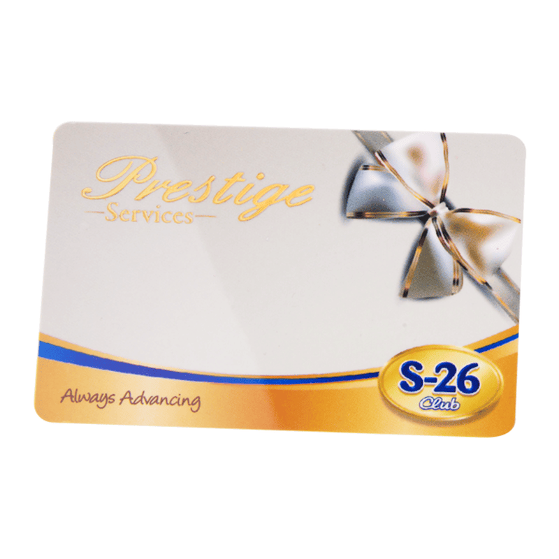 Productfoto van Aangepaste klantenkaarten voor loyaliteitsprogramma's; met bedrukt logo; in de categorie Kunststof kaarten.