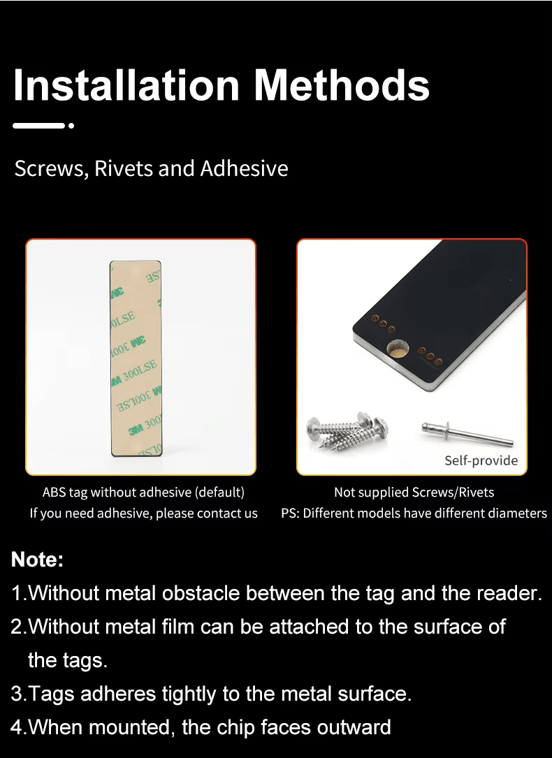 PCB RFID-tag voor metalen assets met gepolijste rand voor maatwerkprojecten.