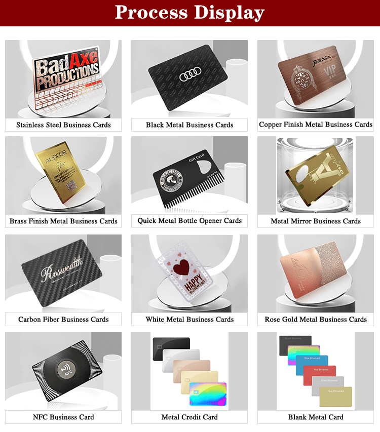 Op maat gemaakte metalen visitekaartjes voor premium branding met contactloze scanning in de categorie Metal Business Cards.