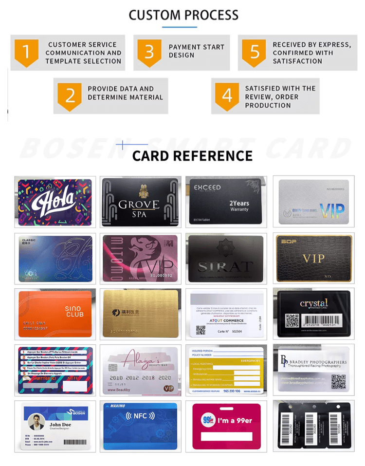 Productfoto van Hot Stamp folie PVC-kaarten voor VIP-branding met de materiaalafwerking binnen de categorie Plastic Cards.