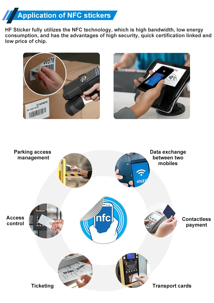 Duurzaam HF RFID-label productbeeld binnen de categorie HF RFID-labels.