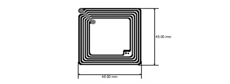 Productfoto van Duurzame bedrukbare HF RFID-labels voor tracking, met montage op een metalen oppervlak, voor toepassingen met HF-RFID-labels.