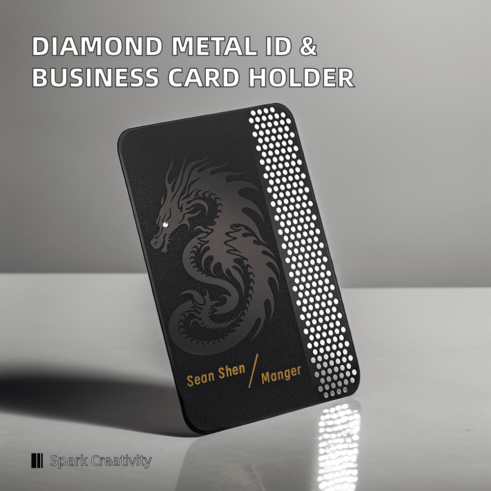 RVS metalen visitekaartjes met gegraveerd logo binnen de categorie metalen visitekaartjes.
