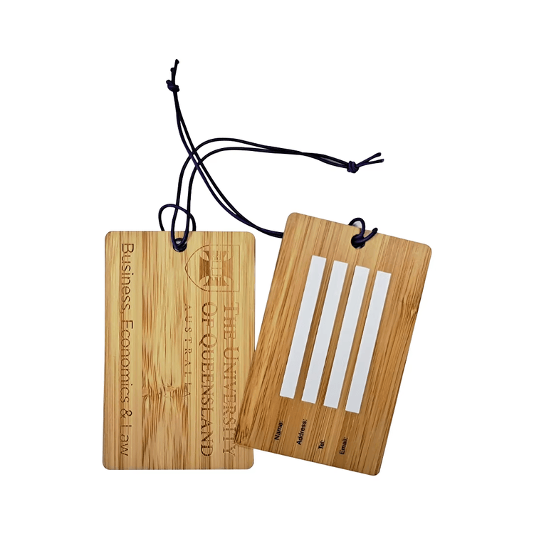 Productfoto van Op maat gemaakte zwarte walnoot houten visitekaartjes; met contactloos scannen; voor toepassingen met Houten kaarten.