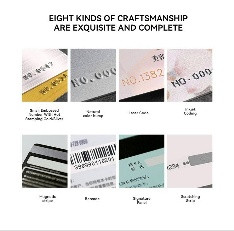 Productfoto van op maat gemaakte plastic VIP-kaarten met achteraanzicht binnen de categorie Plastic Cards.
