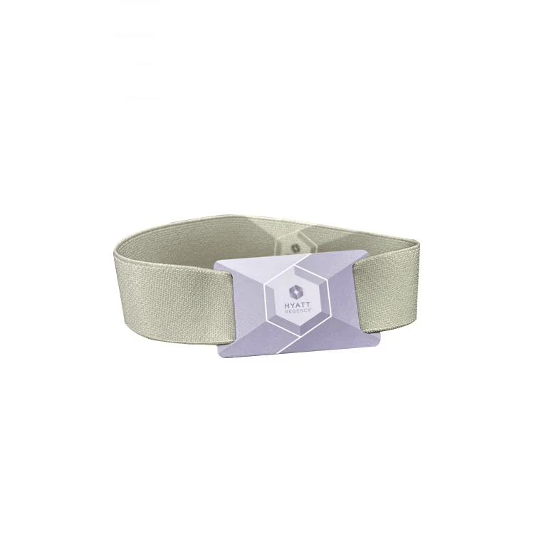 Elastische RFID-polsbandjes voor personeelsidentificatie met antennelay-out.