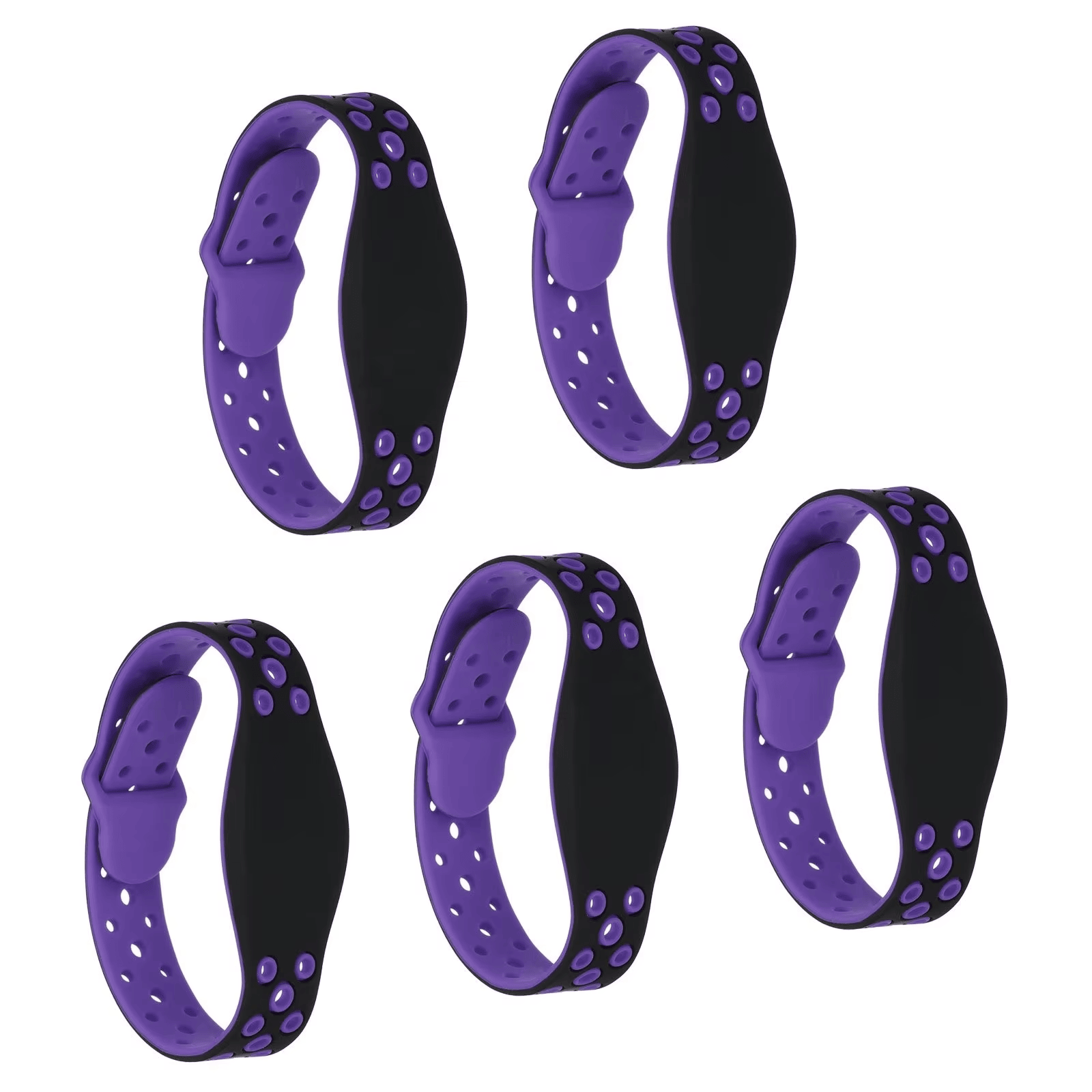 Elastische RFID-polsbandjes voor attractieparken met contactloze scanfunctie.