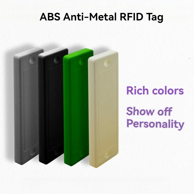 Compacte ABS On-Metal RFID-tag met gedetailleerde lasersnede-afwerking.