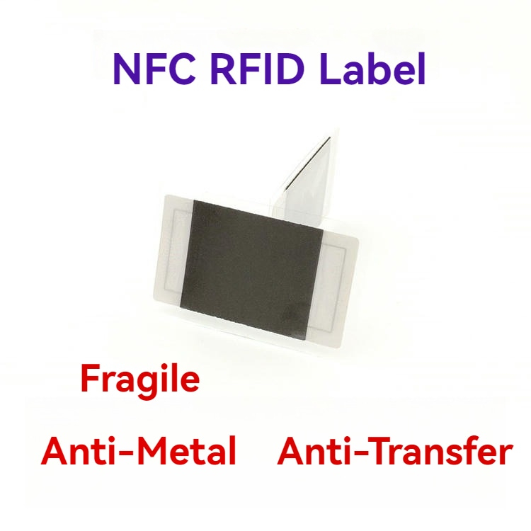 Productfoto van breekbaar NFC-label