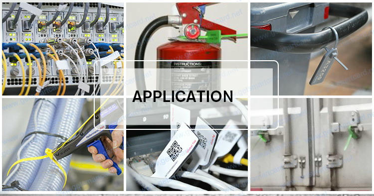 RFID-kabelbindertags toegepast voor containertracking en veilige identificatie van verzegelde ladingen.