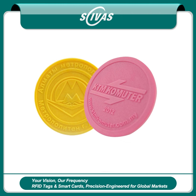Deze groep kleurrijke RFID tokens biedt een betrouwbare en efficiënte oplossing voor metro ticketsystemen en veilige toegangscontrole.