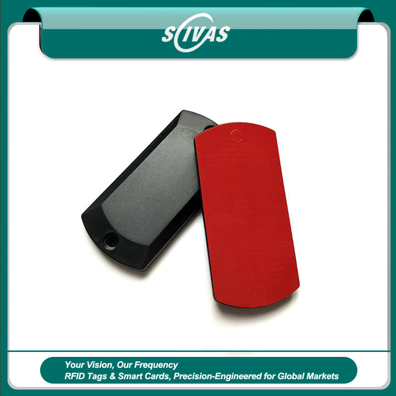 Deze afbeelding toont de voorzijde van de Outdoor ABS RFID-tags voor assets voor toepassingen met RFID-tags op metalen oppervlakken.