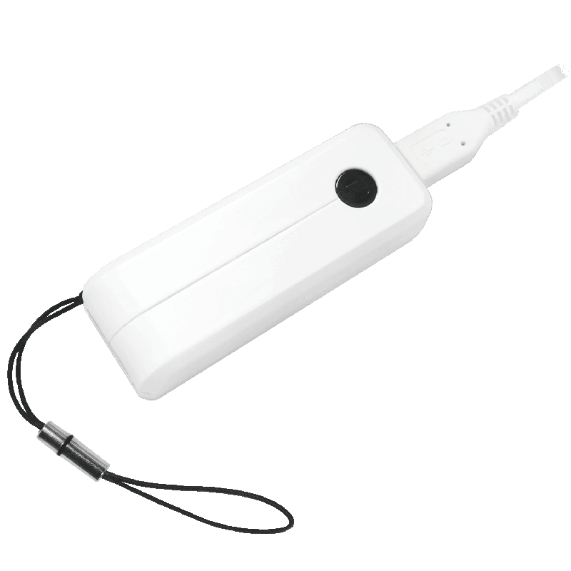 Een operator toont het invoegen van een contactchipkaart in de acr3901u-s1 lezer om een beveiligde versleutelde mobiele transactie te starten.