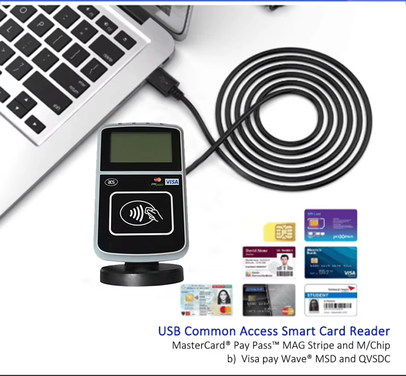 Beveiligingsprofessionals gebruiken de acr122u nfc reader voor veilig kantoor-toegangsbeheer en registratie van personeelsaanwezigheid.