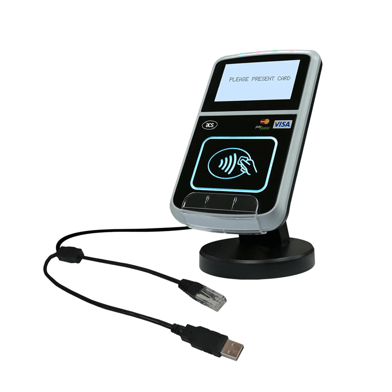 De acr122u NFC lezer verbindt via een vaste usb-kabel om stabiele en hoge snelheid dataoverdracht voor beveiligingstoepassingen te bieden.