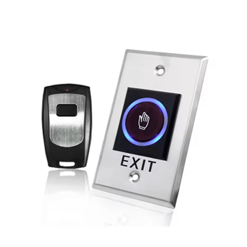 Productfoto van Infrarood uitgangsknoppen voor contactloos openen; met zijaanzicht; voor toepassingen met Afsluitknoppen.