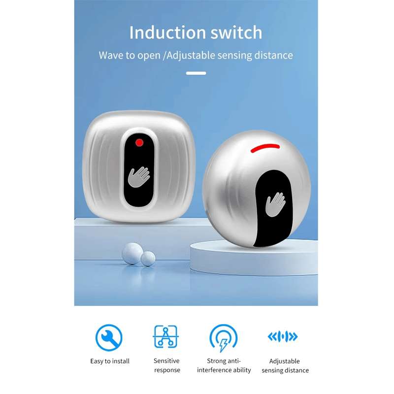 Productfoto van Waterdichte infrarood exitknop voor slimme toegangscontrole; met maatreferentie; voor toepassingen met Afsluitknoppen.