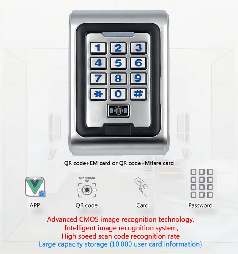 Q30-CQ metalen QR-code toegangslezer voor betrouwbare deurtoepassingen