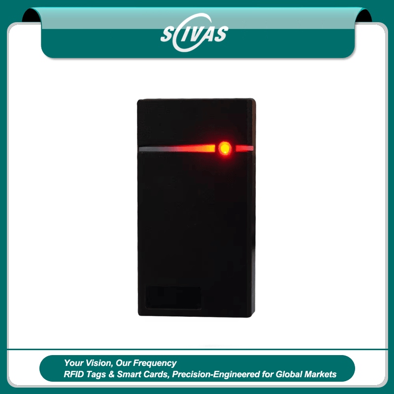 Productfoto van RS232 RFID-kaartlezer voor toegangscontrole; met ontwerp voor wandmontage; voor toepassingen met RFID Toegangslezers.