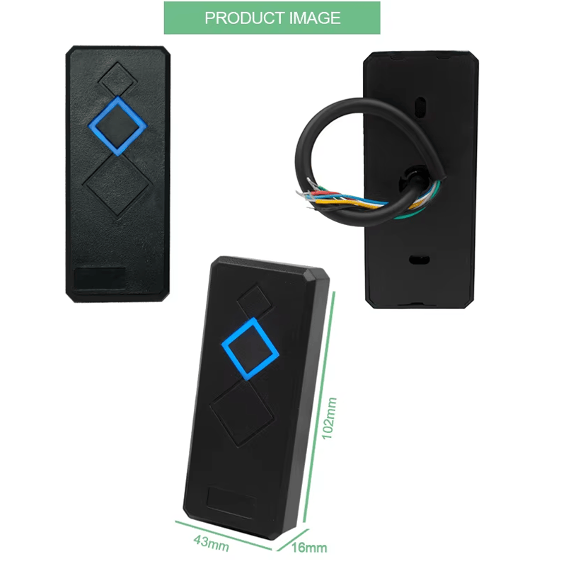 Productfoto van RFID Wiegand kaartlezer voor toegangscontrole; met antenne-indeling; voor toepassingen met RFID Toegangslezers.