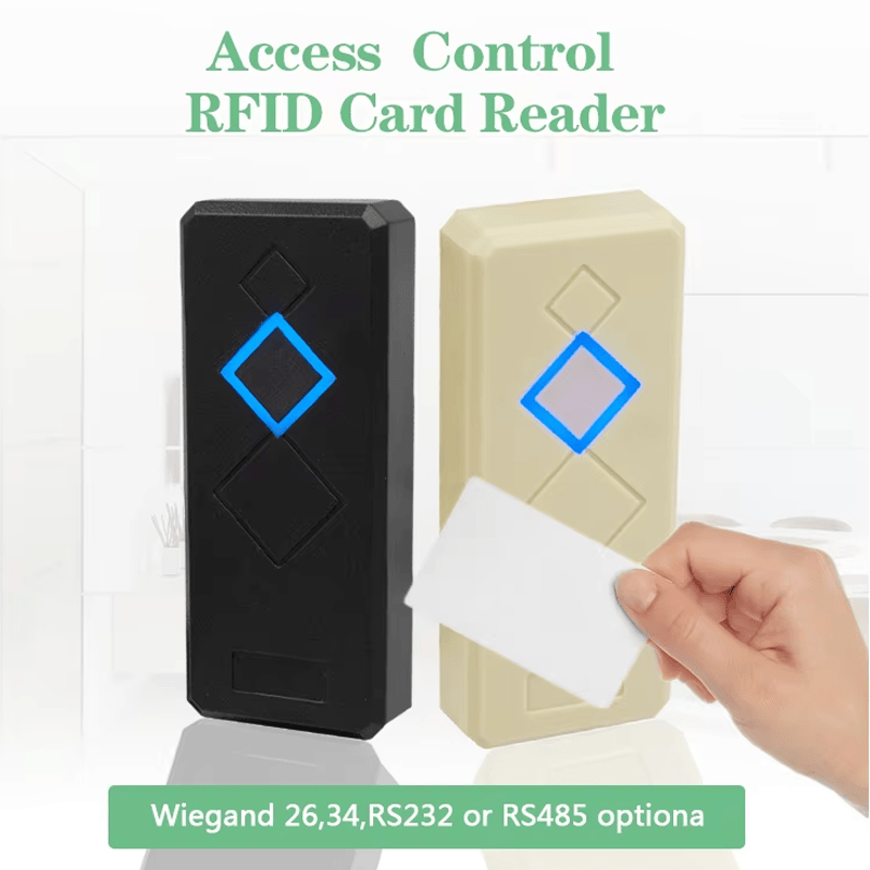 Productfoto van RFID Wiegand kaartlezer voor toegangscontrole; met contactloos scannen; voor toepassingen met RFID Toegangslezers.