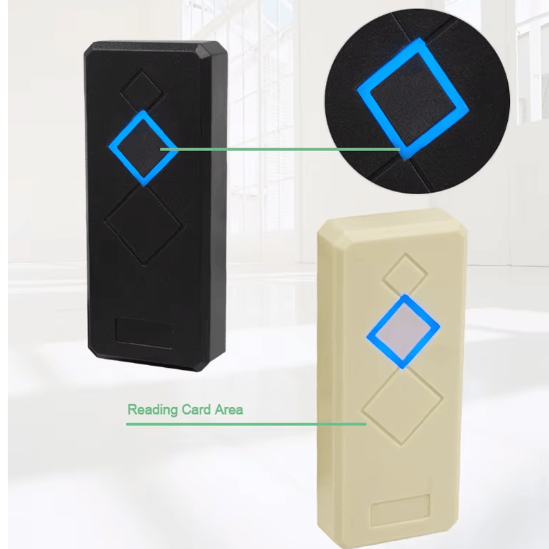 RFID Wiegand kaartlezer voor toegangscontrole; met materiaalafwerking; voor kopers die oplossingen met RFID Toegangslezers vergelijken.