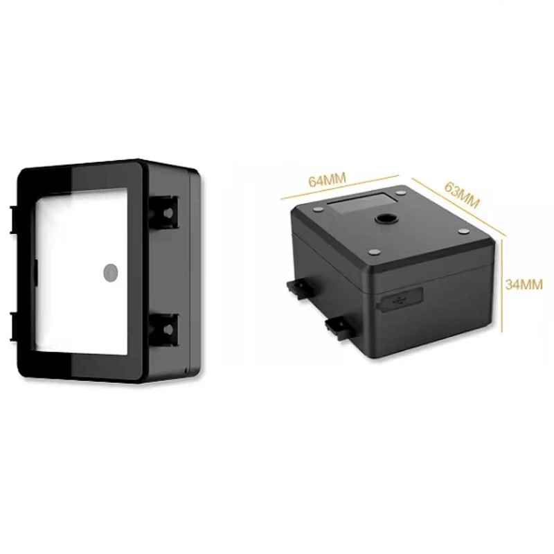 Productfoto van QR-code toegangslezer met SDK en RFID-kaarten; met antenne-indeling; voor toepassingen met QR Codetoegangslezers.