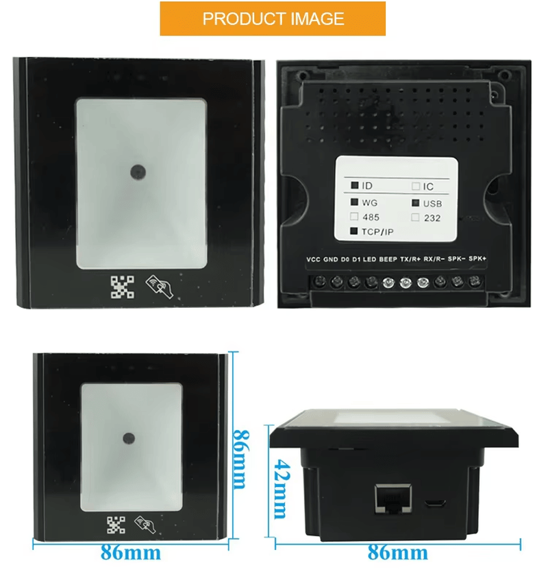 Ledstatusindicator van de QR-code toegangslezer met SDK en RFID-kaartondersteuning.