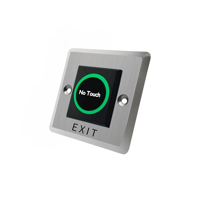 Gedetailleerd overzicht van de montageplaat voor de ZY-TK502 infrarood uitgangsknop ontworpen voor standaard wandkastinstallatie in gebouwen