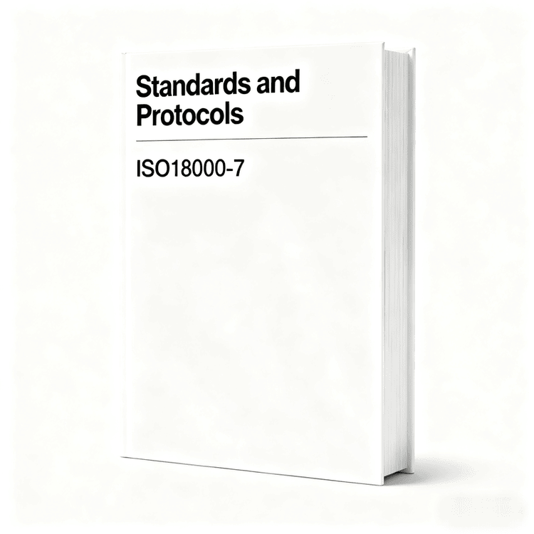 Deze afbeelding toont de ISO18000-7 airinterface voor actieve RFID en contactloos scannen binnen toepassingen voor standaarden en protocollen.
